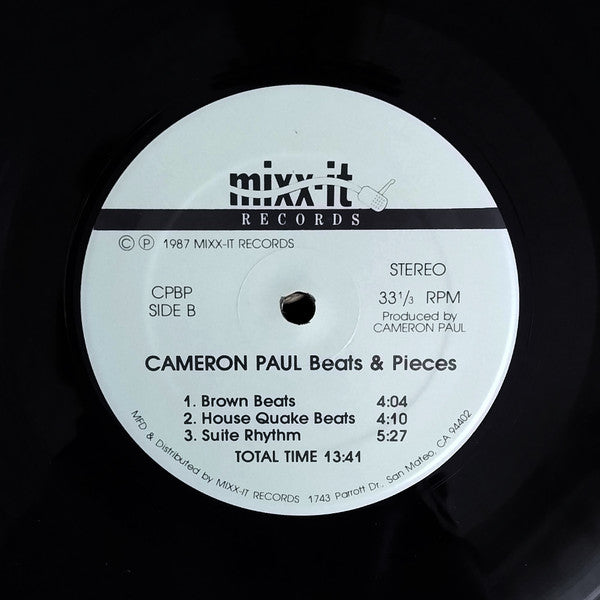 Cameron Paul : Beats & Pieces (12",33 ⅓ RPM,Stereo)