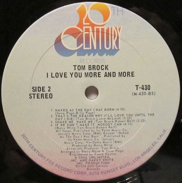 Tom Brock : I Love You More And More (LP,Album,Stereo)