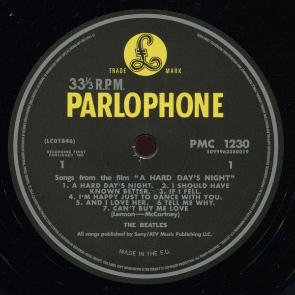 Beatles, The : A Hard Day's Night (LP,Album,Reissue,Remastered,Mono)