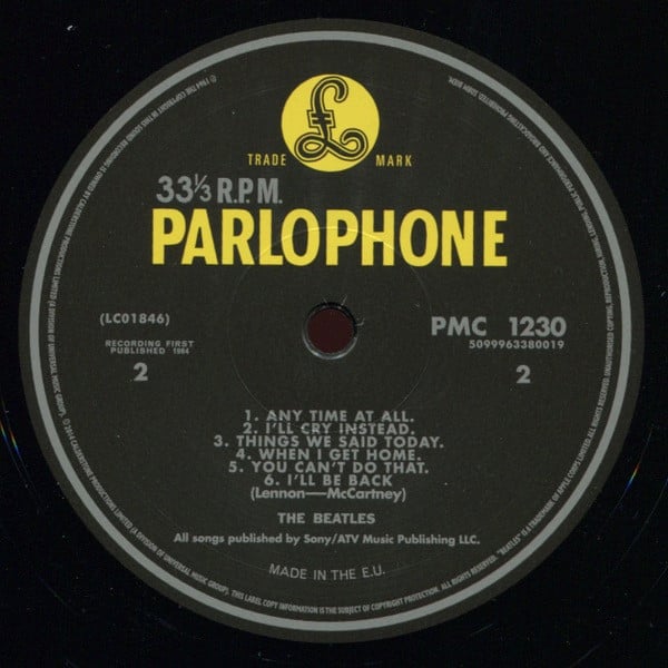 Beatles, The : A Hard Day's Night (LP,Album,Reissue,Remastered,Mono)