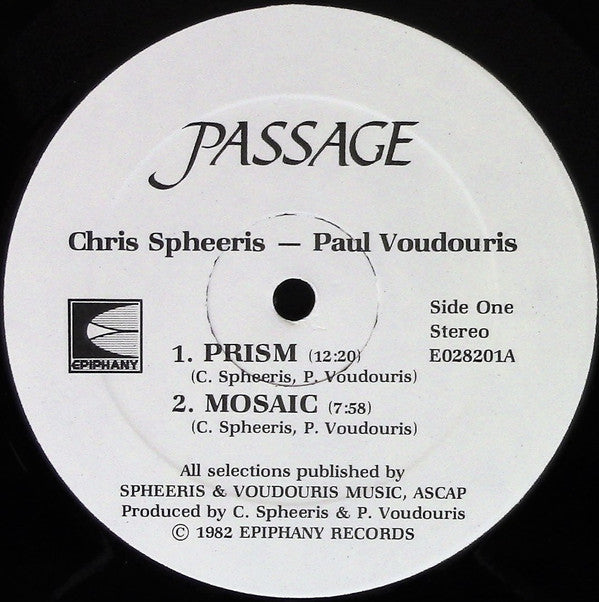 Chris Spheeris • Paul Voudouris : Passage (LP, Album)