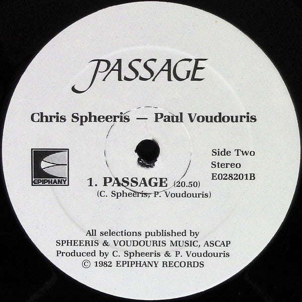 Chris Spheeris • Paul Voudouris : Passage (LP, Album)