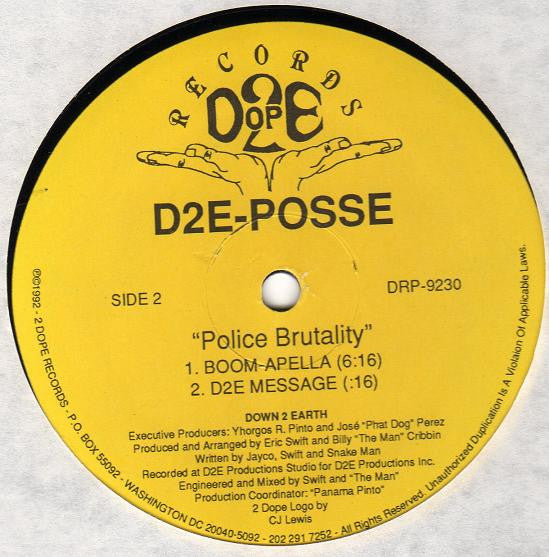 D2E-Posse : Police Brutality (12")