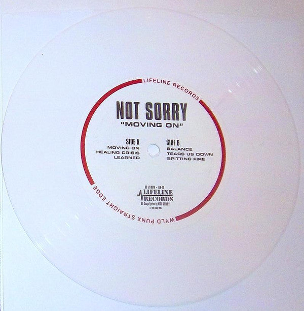 Not Sorry : Moving On (7", Whi)