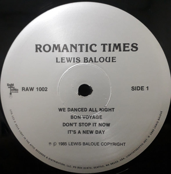 Lewis (20) : Romantic Times (LP, Album, Ltd, RE, RM)