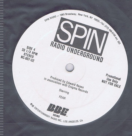 Various : Spin Radio Underground Show (LP,Album,Compilation,Limited Edition,Promo,Stereo)