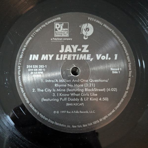 Jay-Z : In My Lifetime, Vol. 1 (LP,Album,Reissue)
