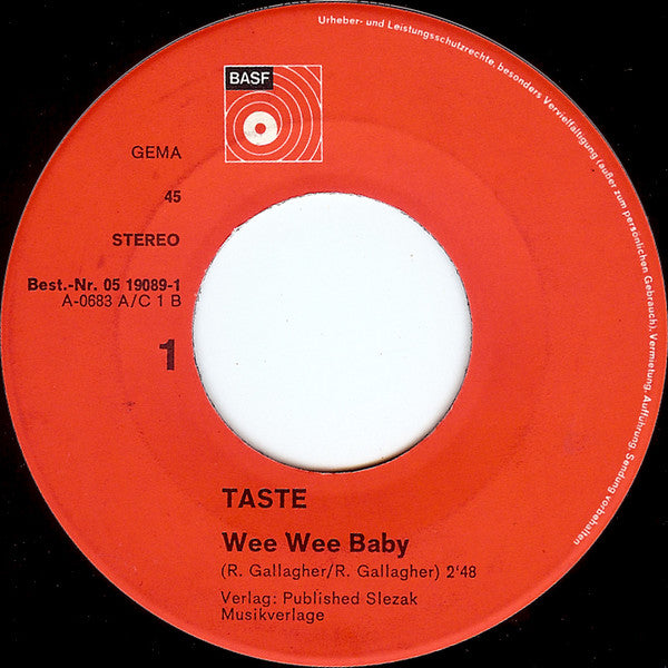 Taste (2) : Wee Wee Baby / You've Got To Pay (7",45 RPM,Single)