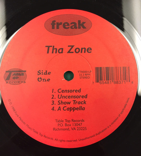Freak (22) : Tha Zone/Capitol City Anthem (12",33 ⅓ RPM,Single,Stereo)