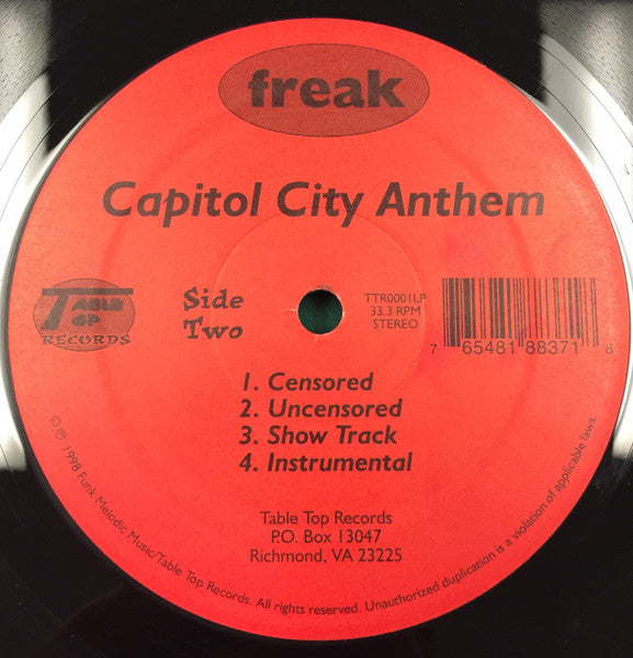 Freak (22) : Tha Zone/Capitol City Anthem (12",33 ⅓ RPM,Single,Stereo)