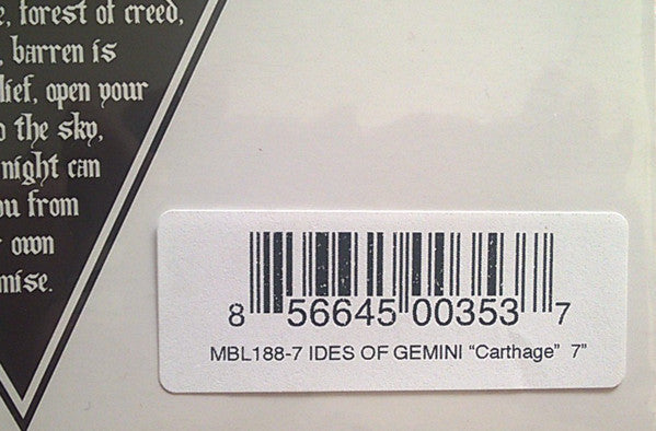 Ides Of Gemini : Carthage (7",45 RPM,Single,Limited Edition)