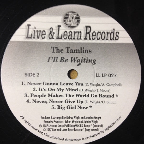 The Tamlins : I'll Be Waiting (LP, Album, RE)