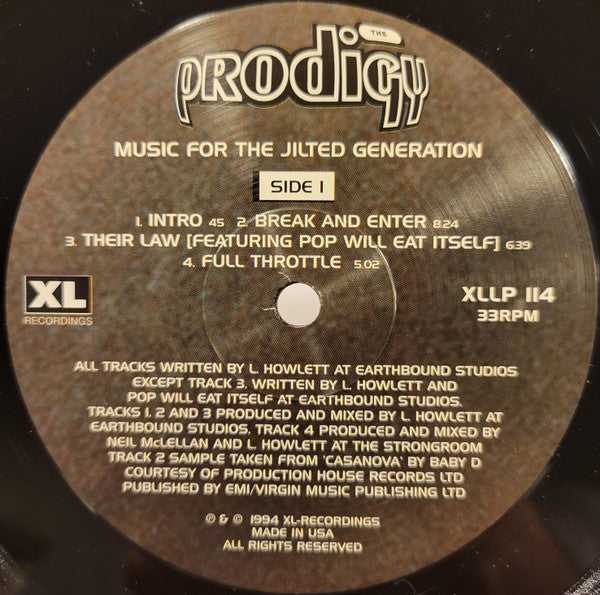 Prodigy, The : Music For The Jilted Generation (LP,Album,Reissue)