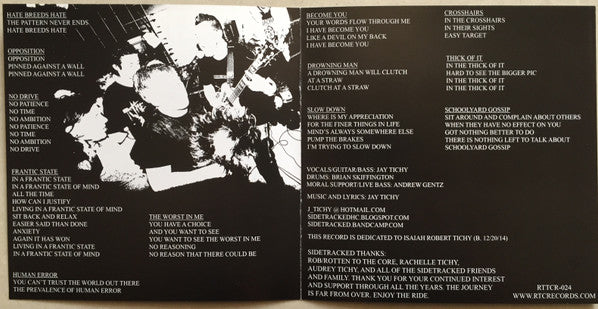 Sidetracked (2) : Opposition (7", EP, Jukebox, Mix)