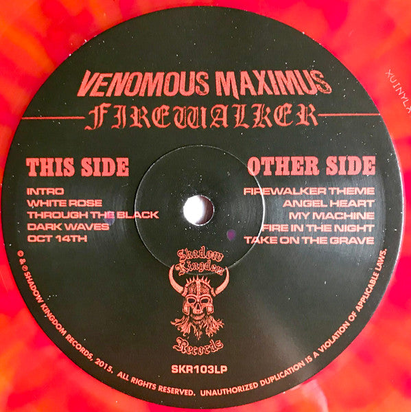 Venomous Maximus : Firewalker (LP, Album, Ltd, Ora)