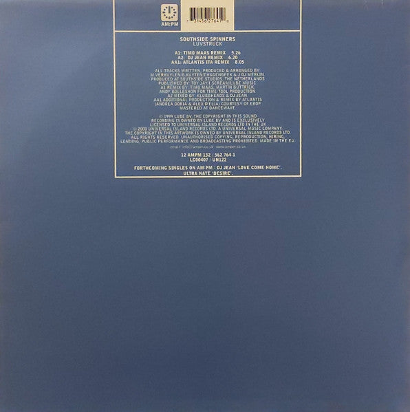 Southside Spinners : Luvstruck (12",33 ⅓ RPM,Single)
