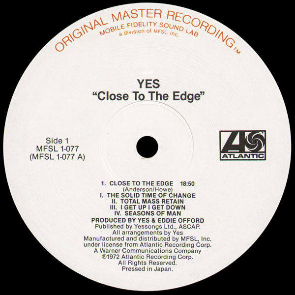Yes : Close To The Edge (LP,Album,Reissue)