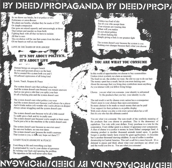 A//Political : Propaganda By Deed (7",33 ⅓ RPM)
