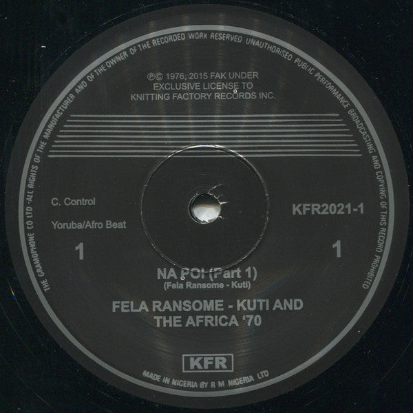 Fela Kuti & Africa 70 : Na Poi (LP,Album,Reissue)
