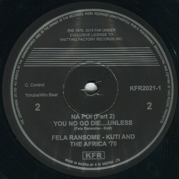 Fela Kuti & Africa 70 : Na Poi (LP,Album,Reissue)