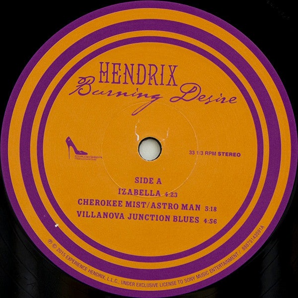 Jimi Hendrix : Burning Desire (LP,Record Store Day,Limited Edition,Numbered,Reissue,Stereo)