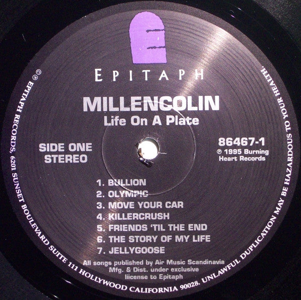 Millencolin : Life On A Plate (LP,Album)