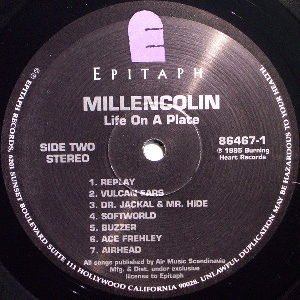 Millencolin : Life On A Plate (LP,Album)