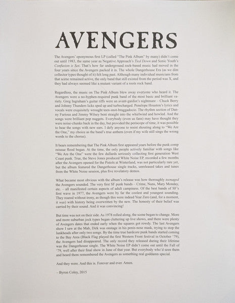 Avengers : Avengers (LP,Album,Compilation,Reissue)