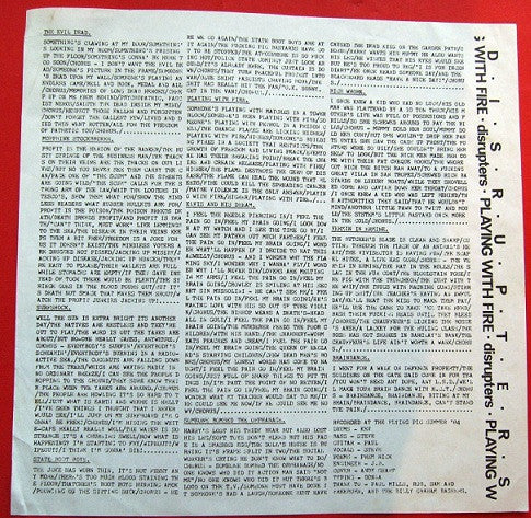 Disrupters : Playing With Fire (LP, Album)