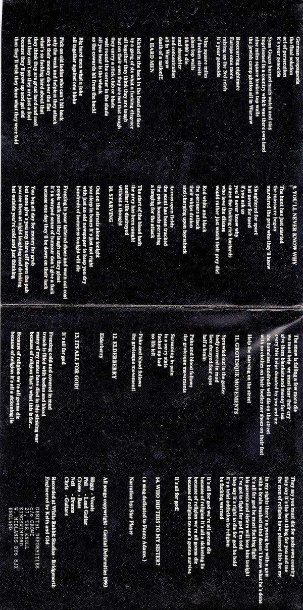 Genital Deformities / Subcaos : Who Did This To My Sister? (CD, Album)