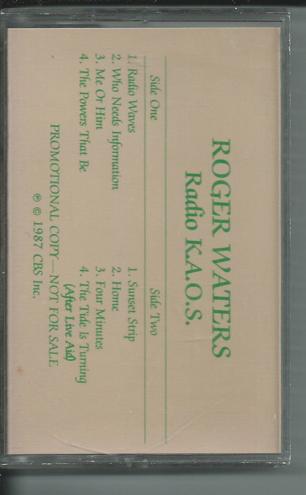 Roger Waters : Radio K.A.O.S. (Cass, Album, Promo, Chr)