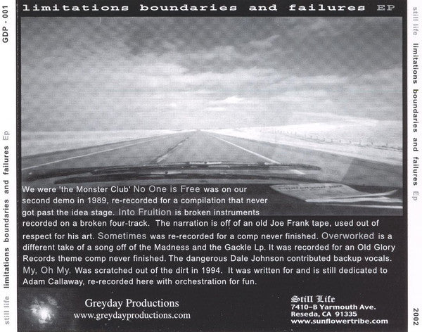 Still Life (2) : Limitations Boundaries And Failures  (CD, EP)