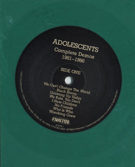 Adolescents : The Complete Demos 1980-1986 (Compilation,LP)