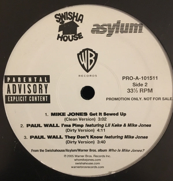 Mike Jones (2) / Paul Wall : Still Tippin' / I'ma Pimp (12",Promo)