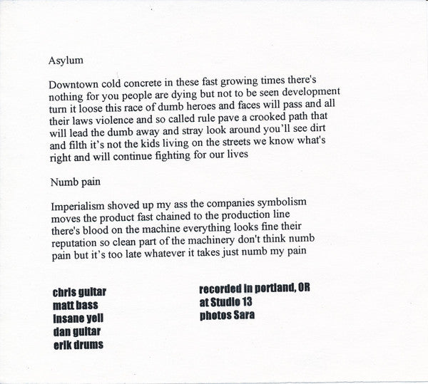 Religious War : Asylum (7")