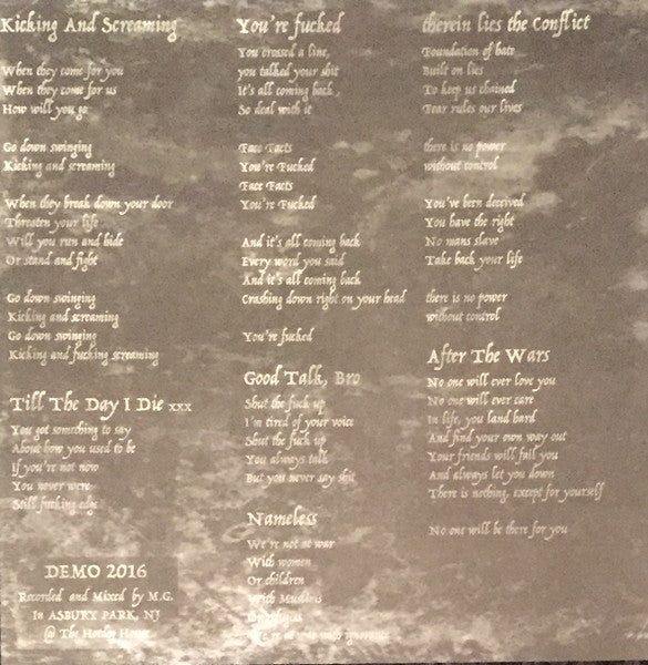Fuck It...I Quit! : Demo (7",EP,Limited Edition)