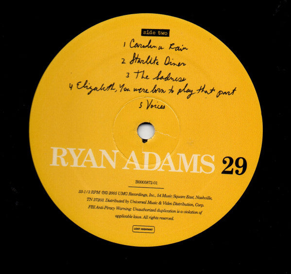 Ryan Adams : 29 (LP,Album)