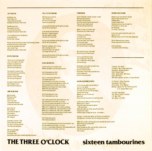 Three O'Clock, The : Sixteen Tambourines (LP,Album)