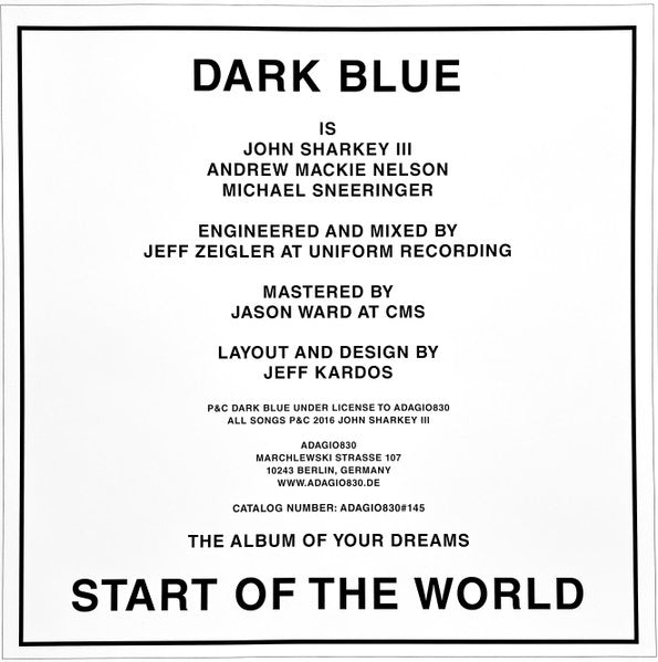 Dark Blue (2) : Start Of The World (LP,Album)