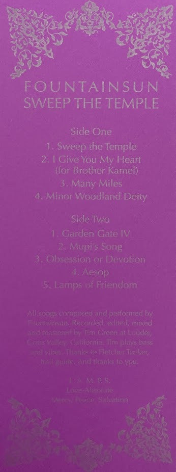 Fountainsun : Sweep The Temple (LP,Limited Edition,Numbered)