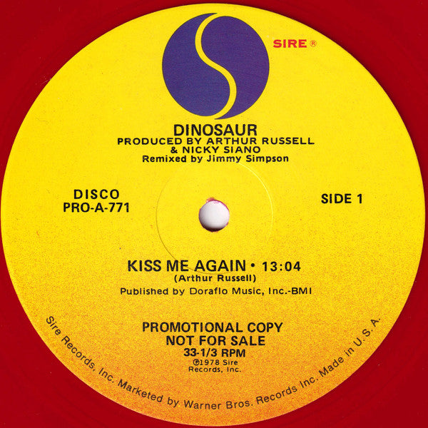 Dinosaur : Kiss Me Again (12",33 ⅓ RPM,Promo)