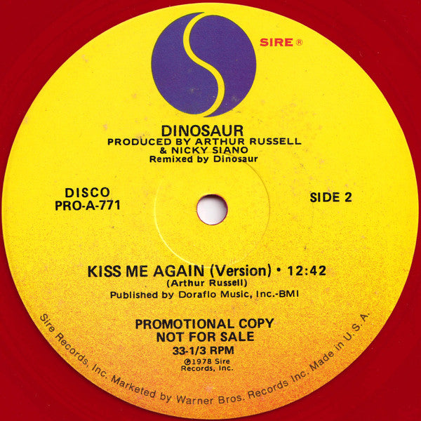Dinosaur : Kiss Me Again (12",33 ⅓ RPM,Promo)