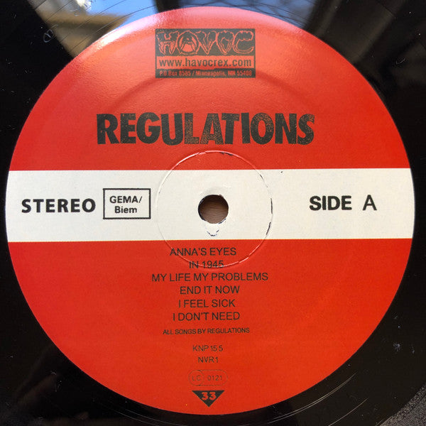 Regulations : Regulations (LP,45 RPM,Album)
