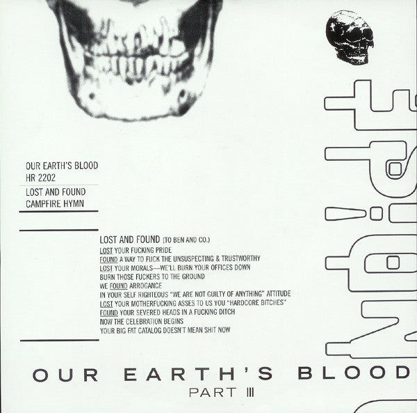 Bastard Noise : Our Earth's Blood Part III (7",33 ⅓ RPM)