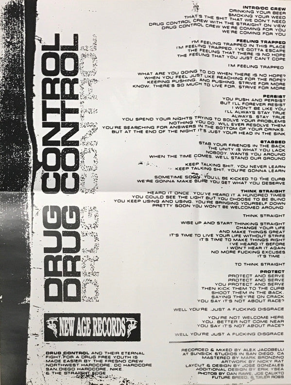 Drug Control : Stabbed (7", EP, Min)
