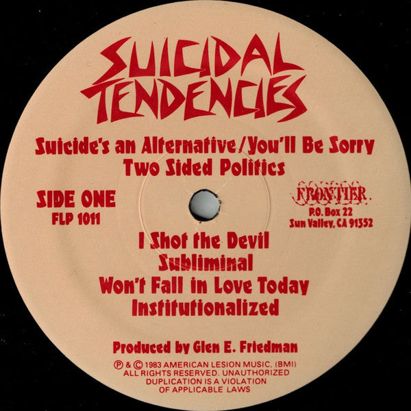 Suicidal Tendencies : Suicidal Tendencies (LP,Album,Reissue)