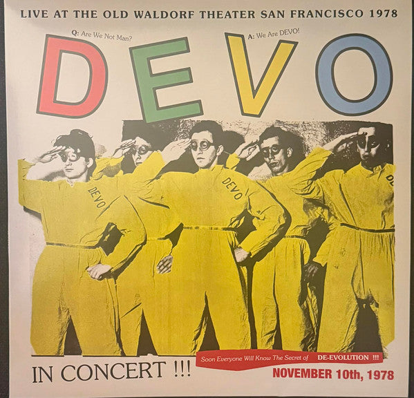 DEVO - Live At The Old Waldorf Theater San Francisco 1978 (LP)