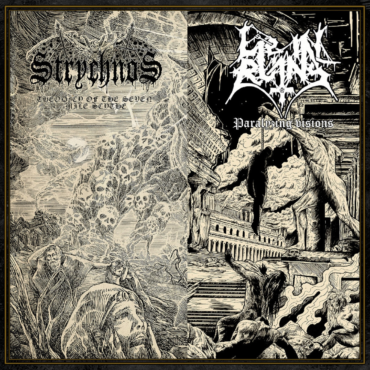 Lie In Ruins, Strychnos - Paralyzing Visions/Theodicy Of The Seven Mile Scythe (LP)